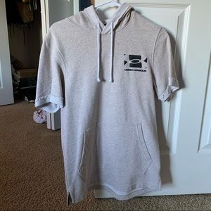 Tan Short Sleeved Under Armour Hoodie
